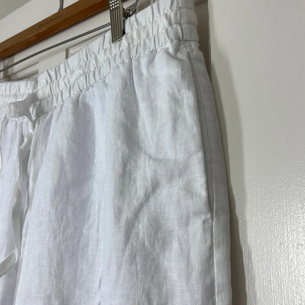 J.Crew Linen Tall wide-leg seaside pant in linen BO812